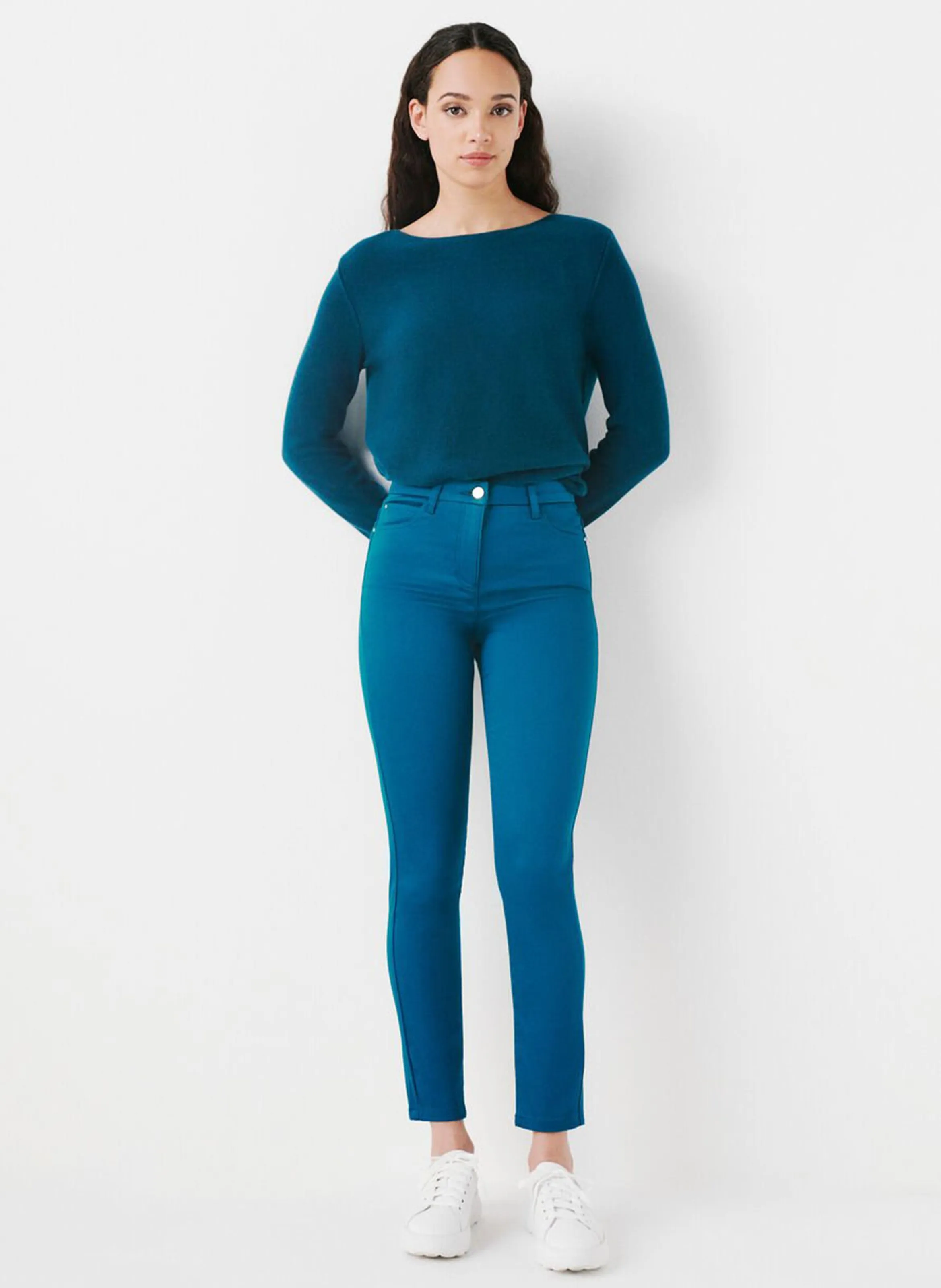 CAROLL TONYB  PANTALóN DE PINZAS SLIM EN AZUL