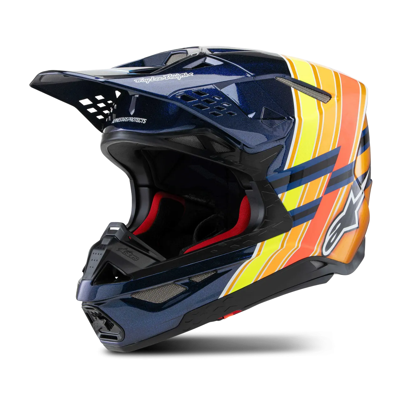 CASCO DE CROSS ALPINESTARS SM10 TLD EDITION 25 ECE06 NEGRONARANJAAMARILLOROJO