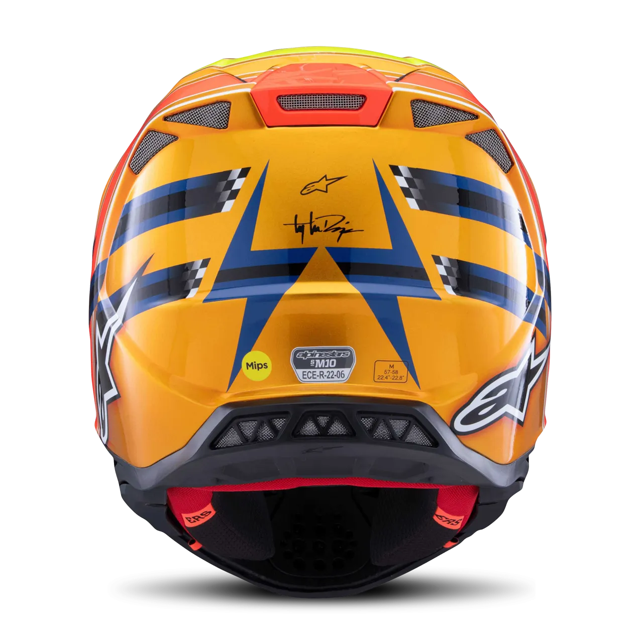 CASCO DE CROSS ALPINESTARS SM10 TLD EDITION 25 ECE06 NEGRONARANJAAMARILLOROJO