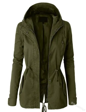 Casual Casual Cintura ajustable para mujer Abrigo de longitud media
