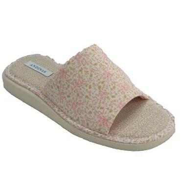 Chanclas estar casa mujer dibujo flores AndinasN en rosa