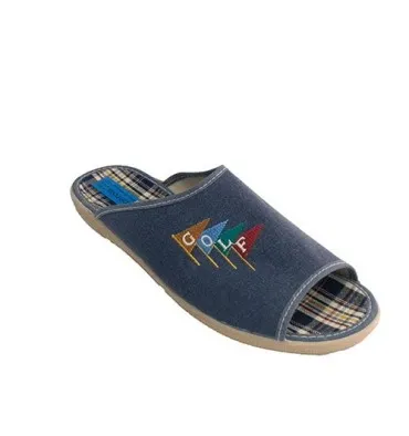 Chanclas estar en casa hombre abierta punta y talón dibujos de banderas Alberola en tejano