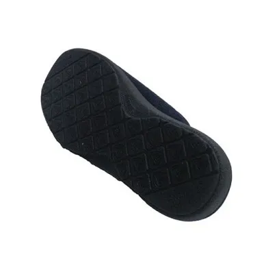 Chanclas hombre de toalla punta cerrada con planta de cuadros Andinas en azul marino