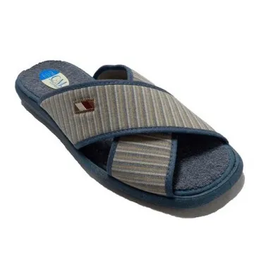 Chanclas hombre tiras cruzadas muy cómoda Calzamur en azul