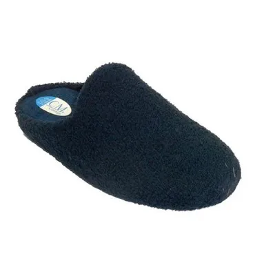 Chanclas toalla mujer abiertas punta cerrada Calzamur en azul marino