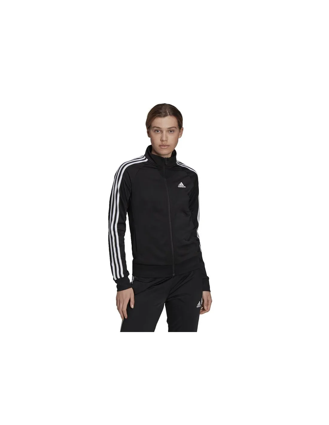 CHAQUETA ADIDAS PRIMEGREEN ESSENTIALS WARMUP MUJER BLACK