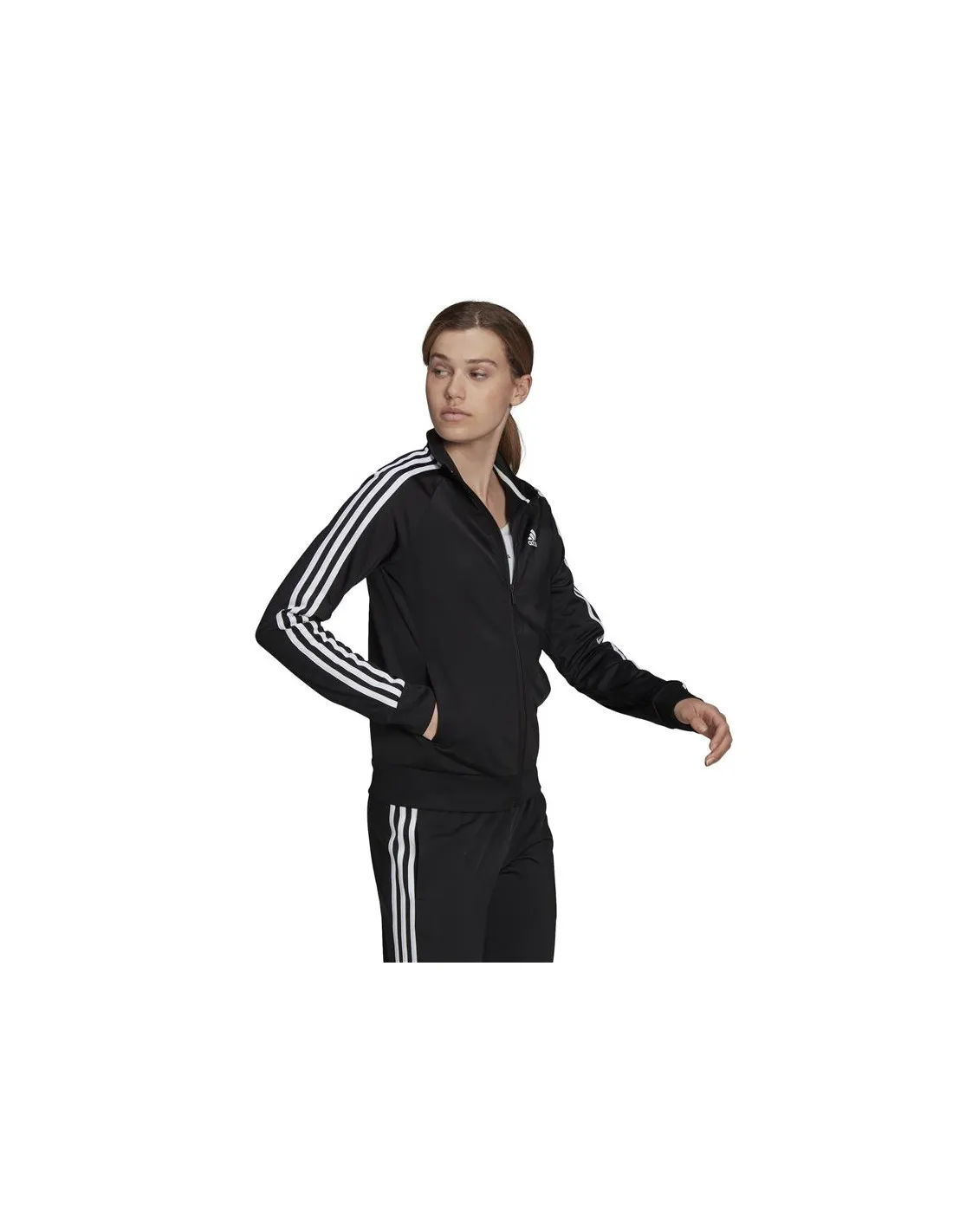 CHAQUETA ADIDAS PRIMEGREEN ESSENTIALS WARMUP MUJER BLACK