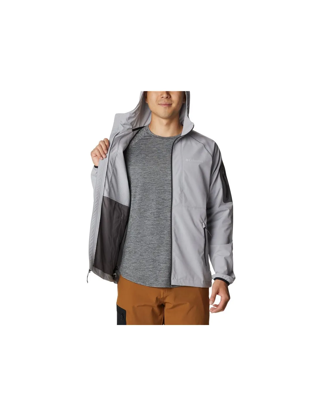 Chaqueta Columbia Tall Heights™ Hooded Softshell Hombre Grey