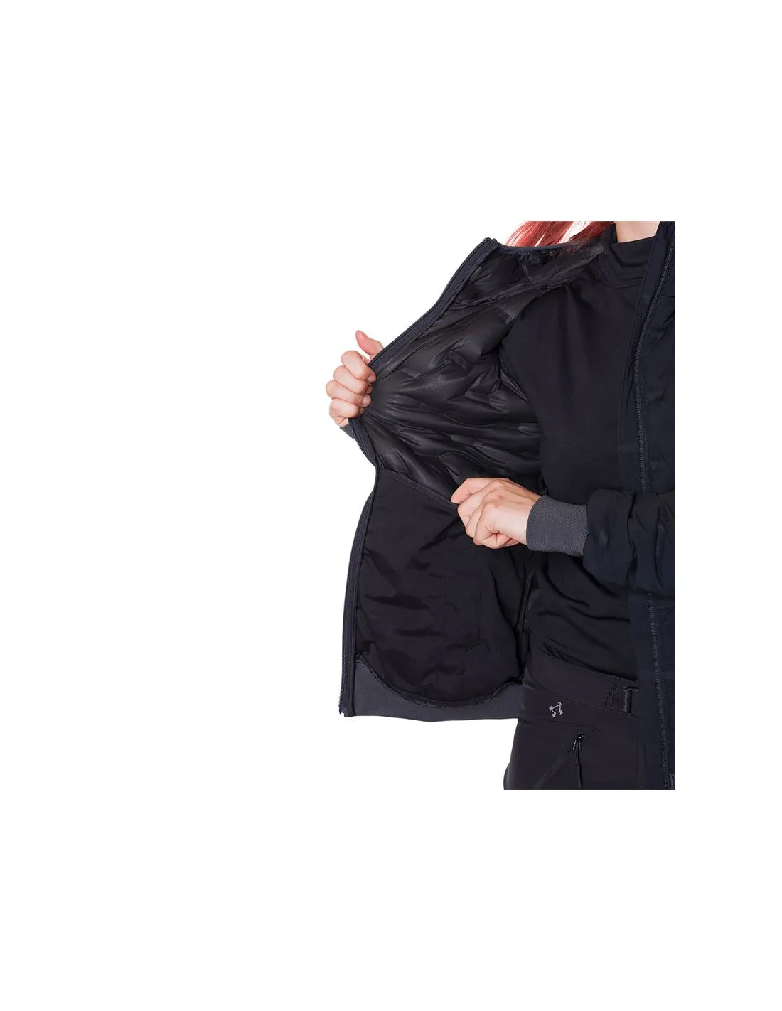 Chaqueta con Capucha negra Trangoworld Alinda Mujer