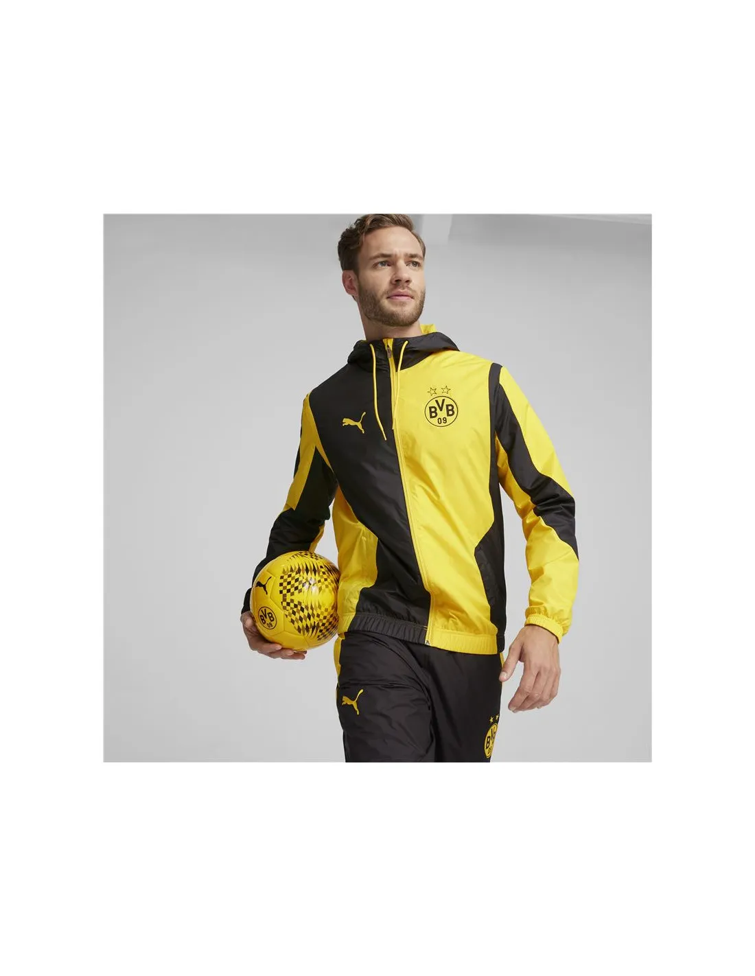 Chaqueta de Fútbol Puma Borussia Dortmund Prematch Amarillo Hombre
