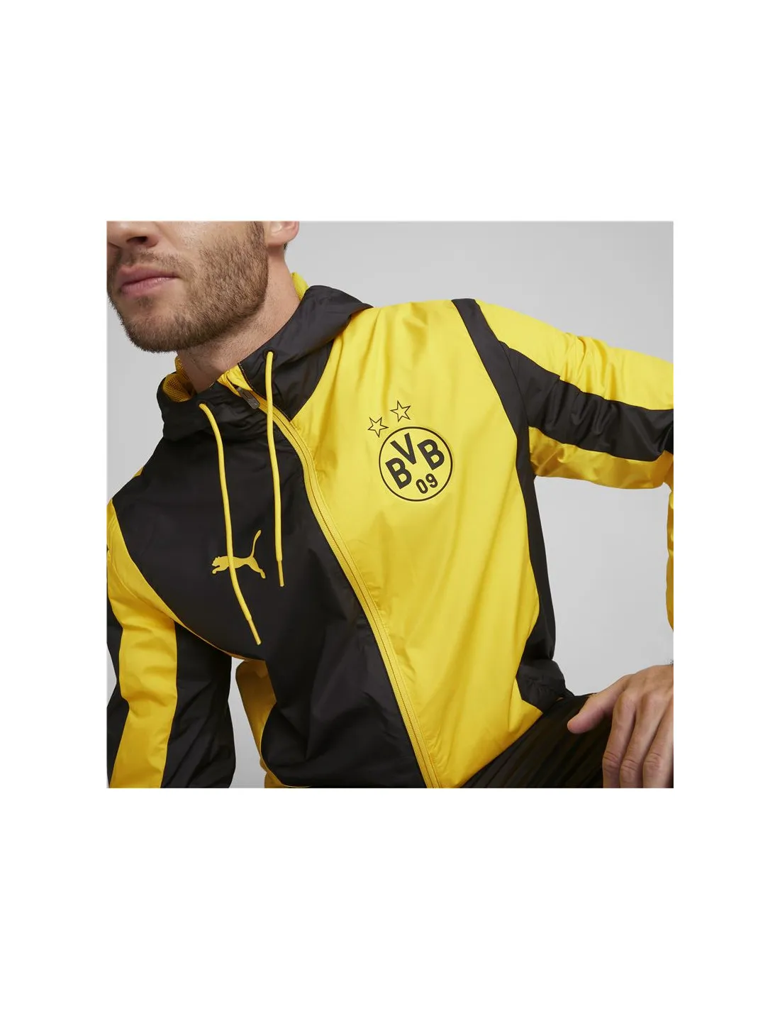 Chaqueta de Fútbol Puma Borussia Dortmund Prematch Amarillo Hombre
