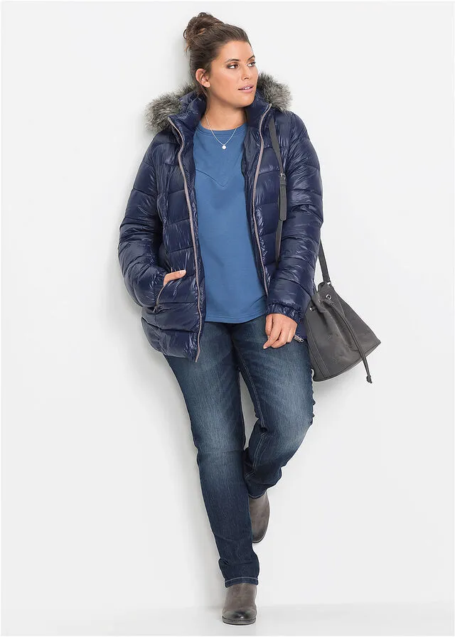 Chaqueta de invierno con capucha Azul marino