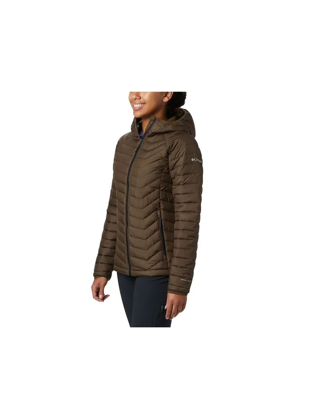 Chaqueta de Trail Columbia Powder Lite™ Hooded Green Mujer