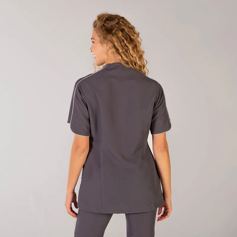 CHAQUETA LABORAL DE MICROFIBRA GRIS MARENGO DOBLE VIVO ARANCHA  GARY'S