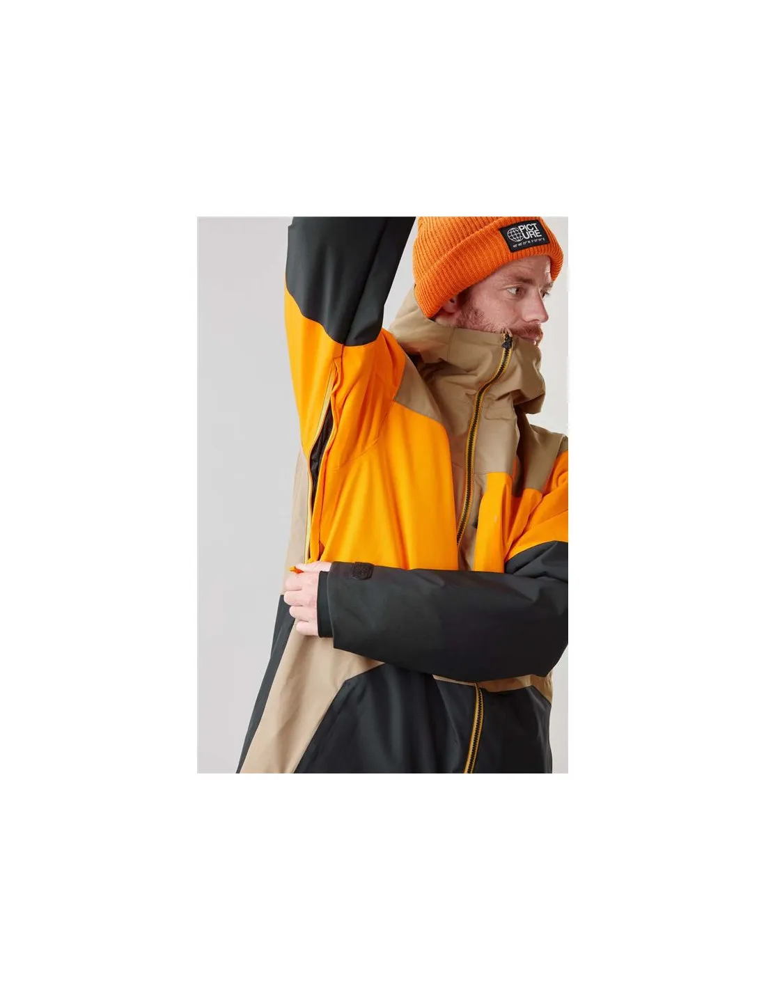 Chaqueta marrón de snowboard Picture Elfyn Hombre