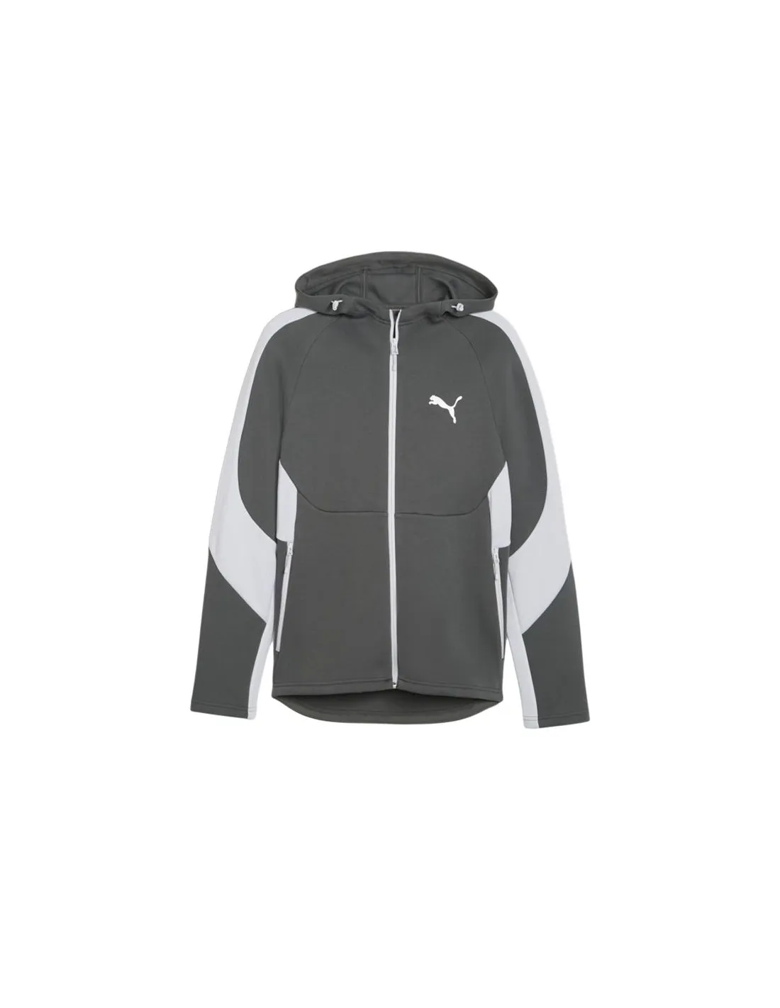 CHAQUETA PUMA EVOSTRIPE FULLZIP GRIS HOMBRE