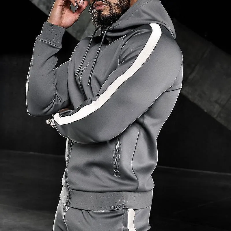 Chándal para hombres Conjuntos de sudaderas de 2 piezas Sudadera con capucha casual Trajes atléticos para correr