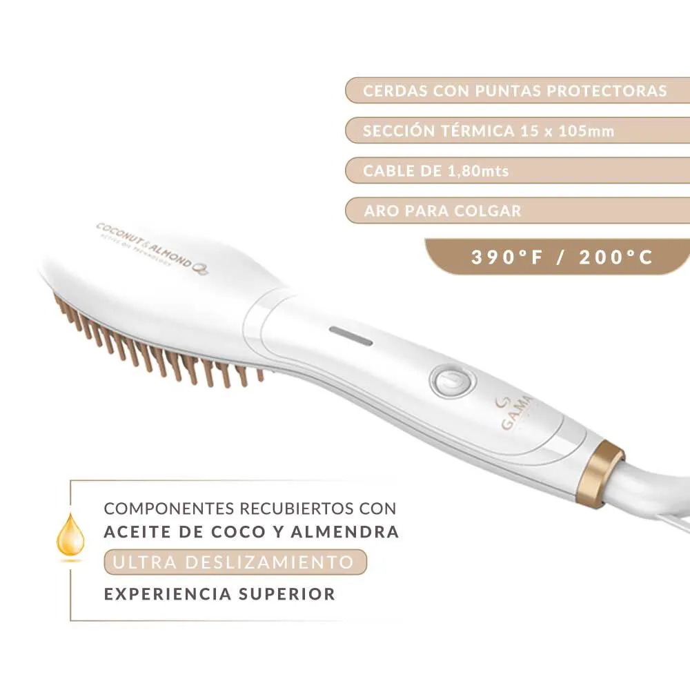 Combo Secador De Pelo Gama Coconut & Almond + Alisador Elegance Std + Cepillo Innova Mini