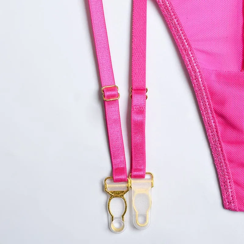 Conjunto de lencería con sujetador de recortes