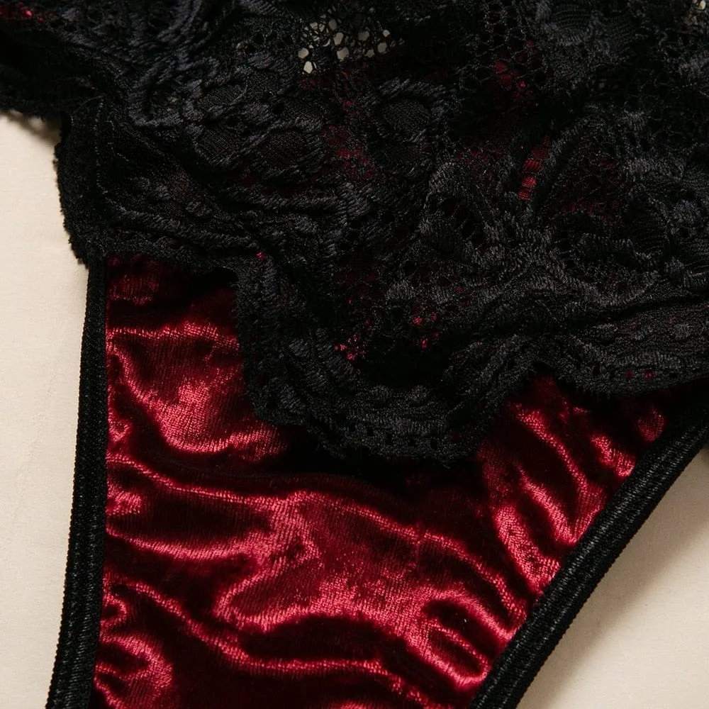 Conjunto de lencería de velúr Sheffield