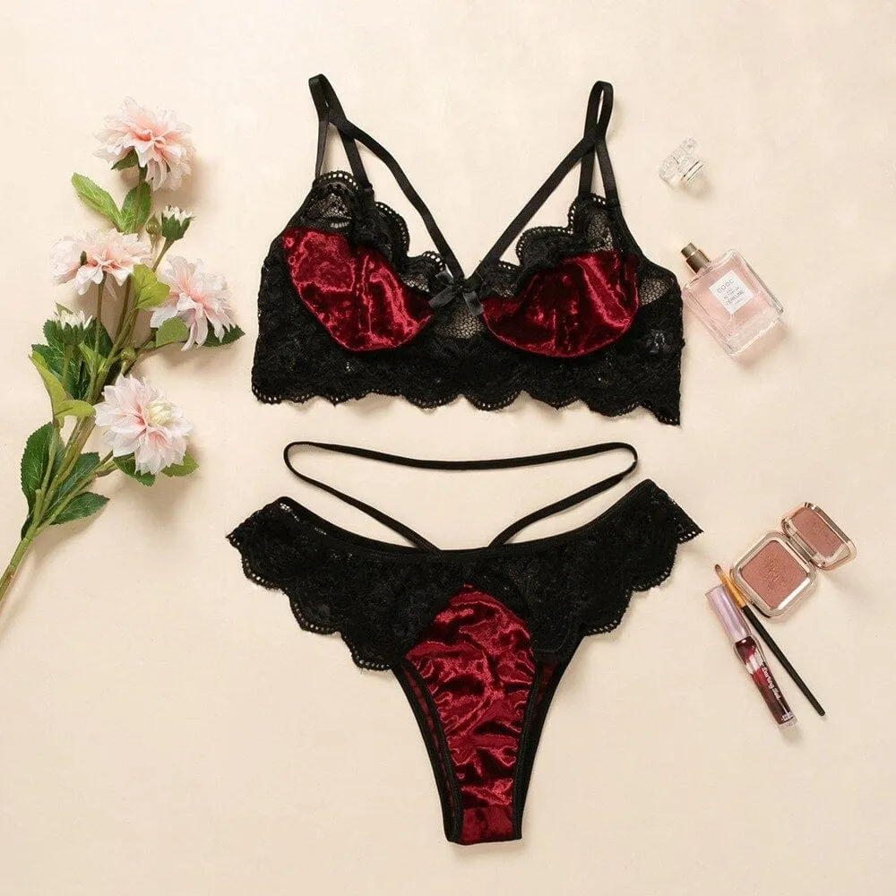 Conjunto de lencería de velúr Sheffield