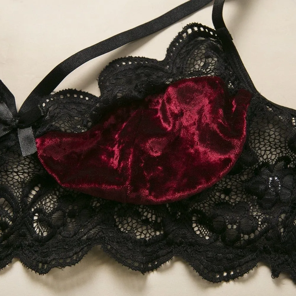 Conjunto de lencería de velúr Sheffield