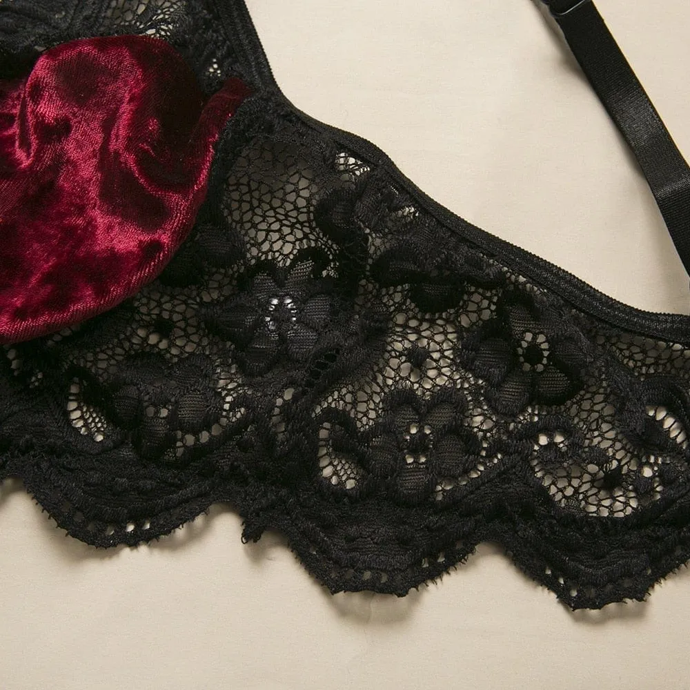 Conjunto de lencería de velúr Sheffield