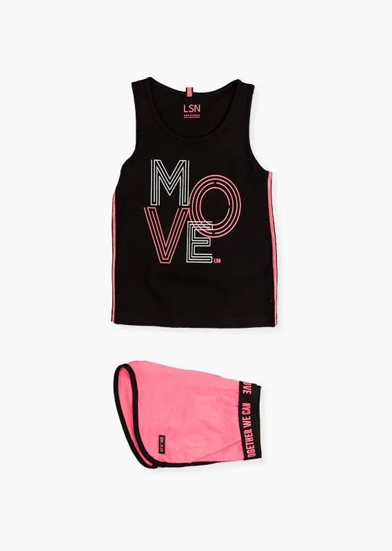 Conjunto deportivo de camiseta y short 