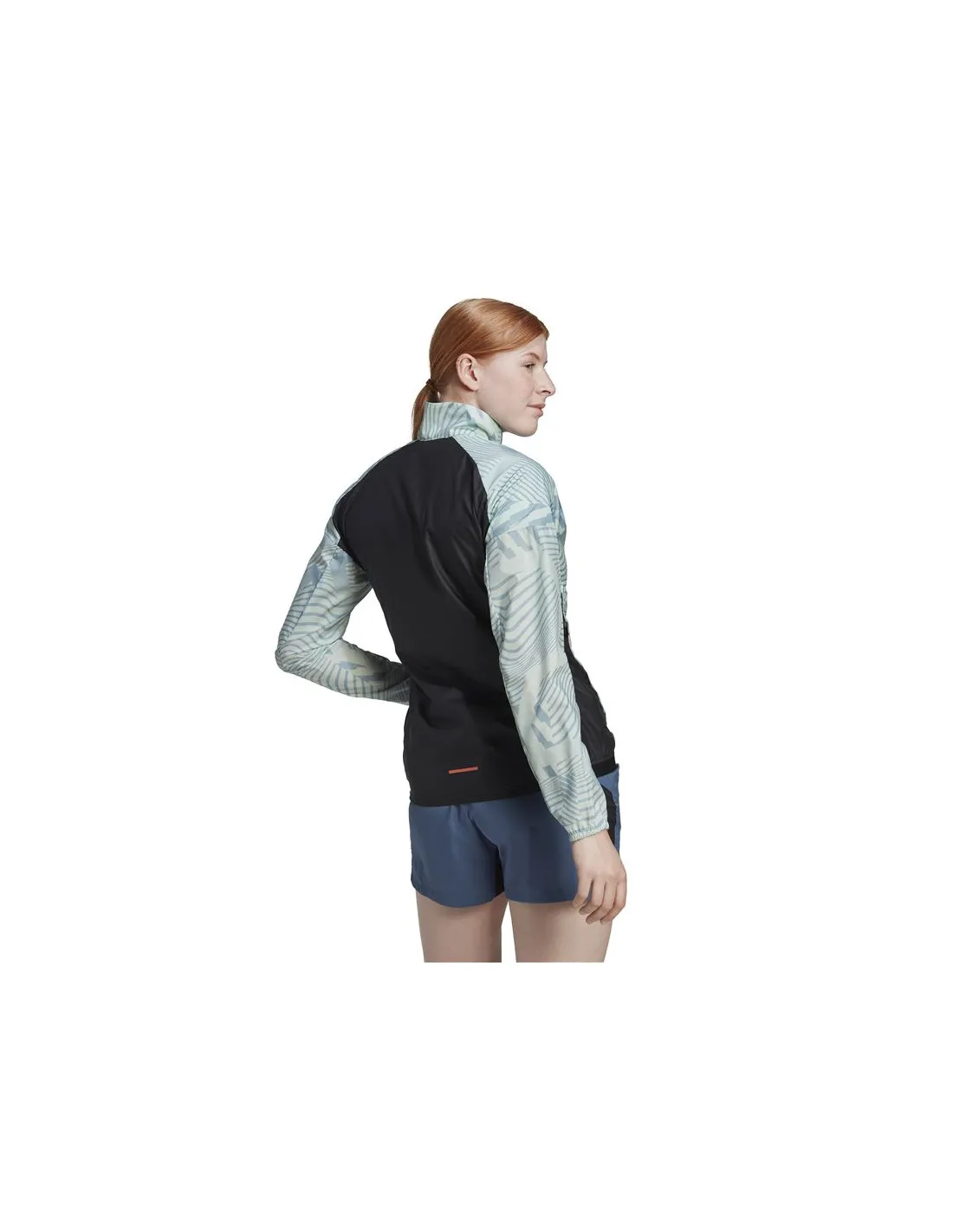 Cortavientos de trail adidas Printed Wind verde Mujer