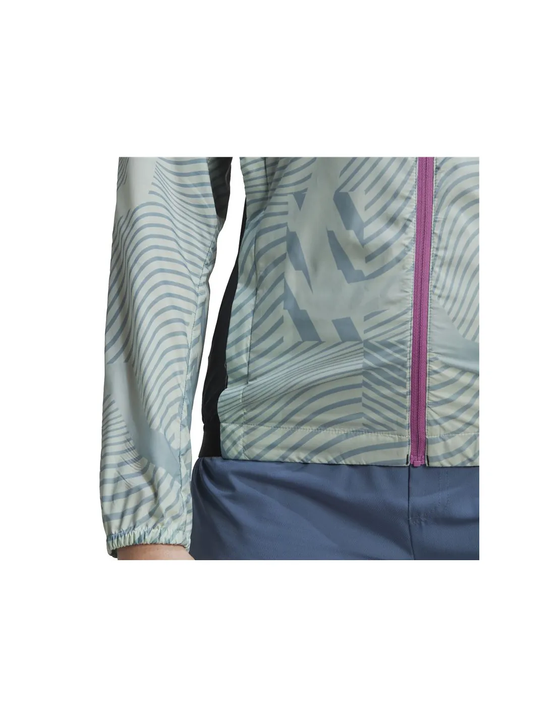 Cortavientos de trail adidas Printed Wind verde Mujer