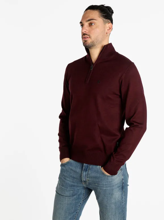 Coveri Moving Jersey de punto para hombre con media cremallera