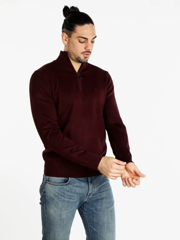 Coveri Moving Jersey de punto para hombre con media cremallera