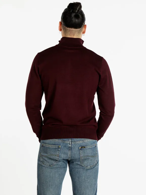 Coveri Moving Jersey de punto para hombre con media cremallera