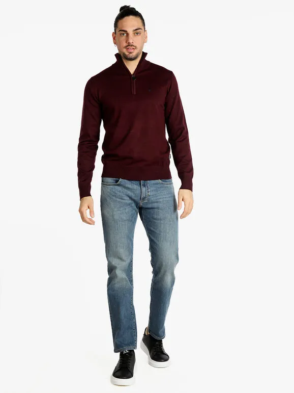 Coveri Moving Jersey de punto para hombre con media cremallera