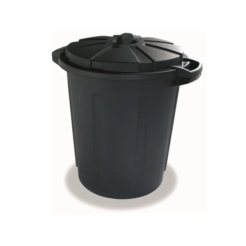 Cubo Basura Comunidad Con Tapa Negro