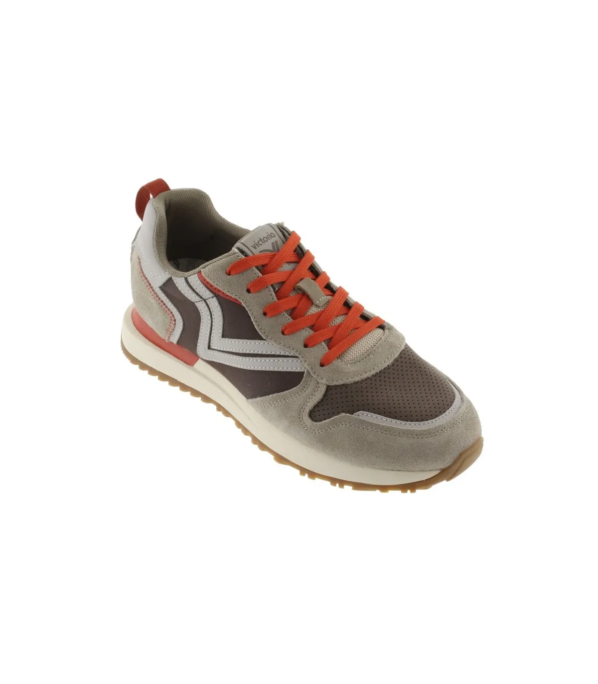 Deportivo combinado en color taupe y azul