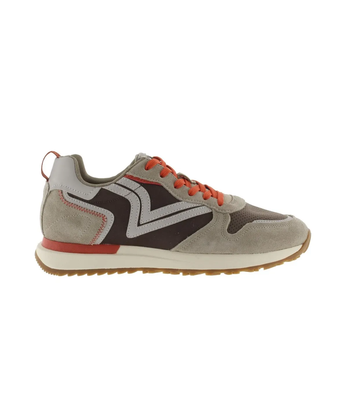 Deportivo combinado en color taupe y azul