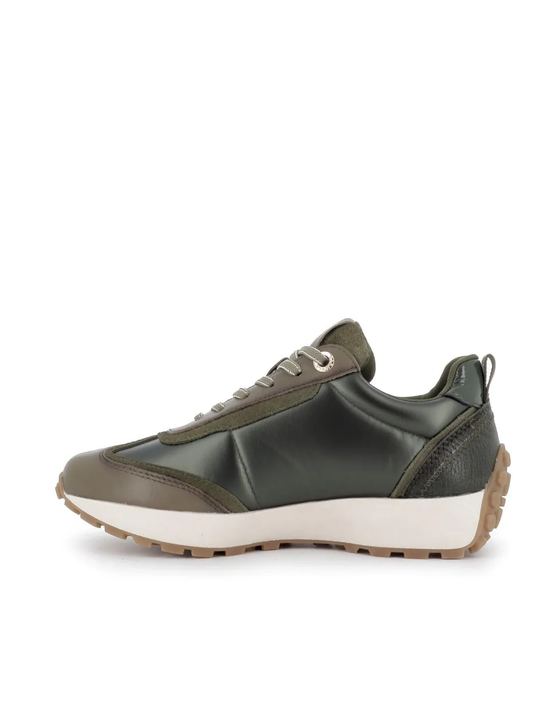 Deportivo cuña cremallera cordones piel negro relieve mujer CARMELA