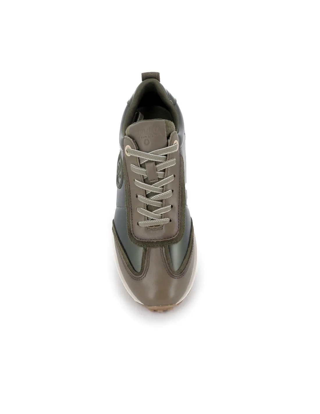 Deportivo cuña cremallera cordones piel negro relieve mujer CARMELA