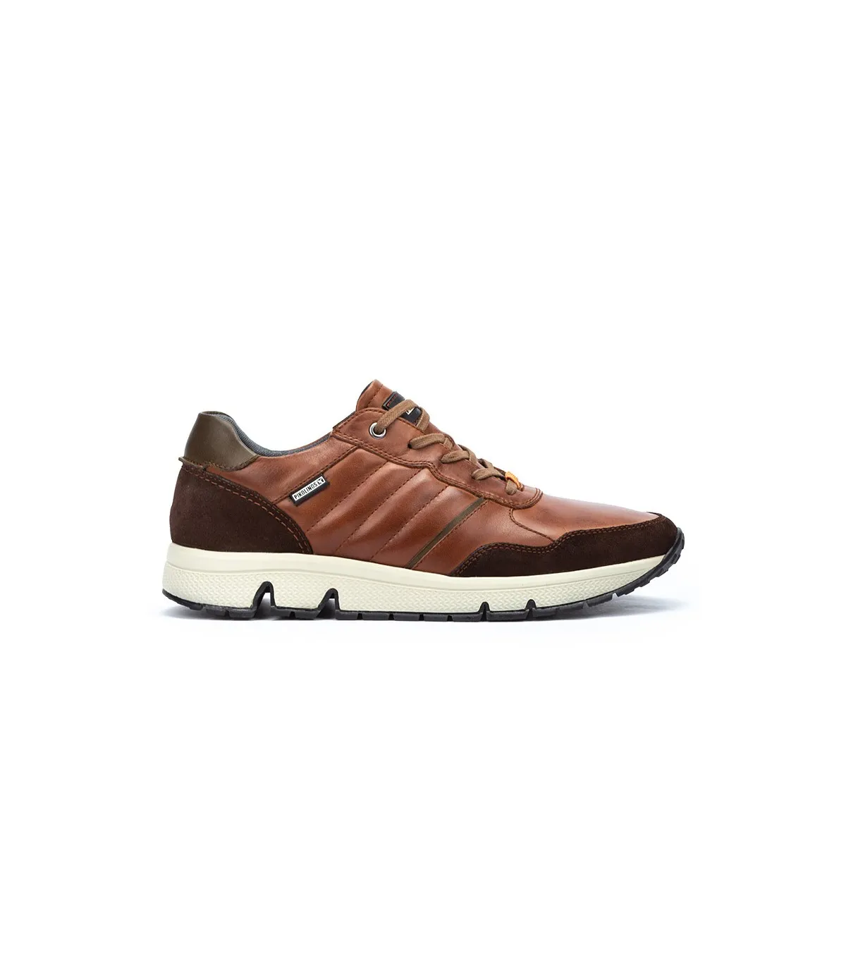 Deportivo de piel en color cuero para hombre