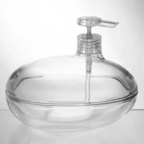 Dispensador de jabón blanco transparente