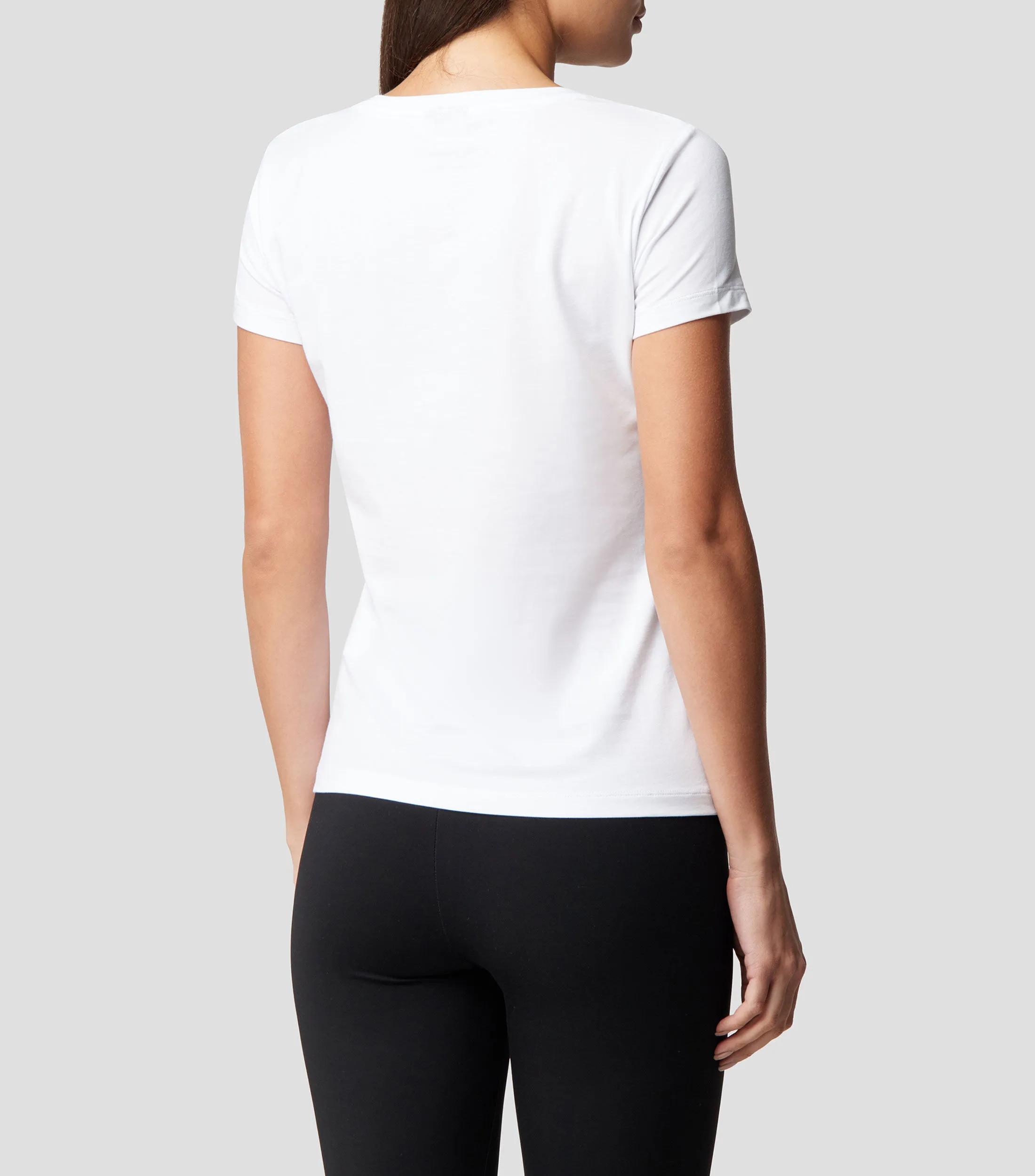 EA7 Emporio Armani Playera de cuello redondo con manga corta estampada Mujer