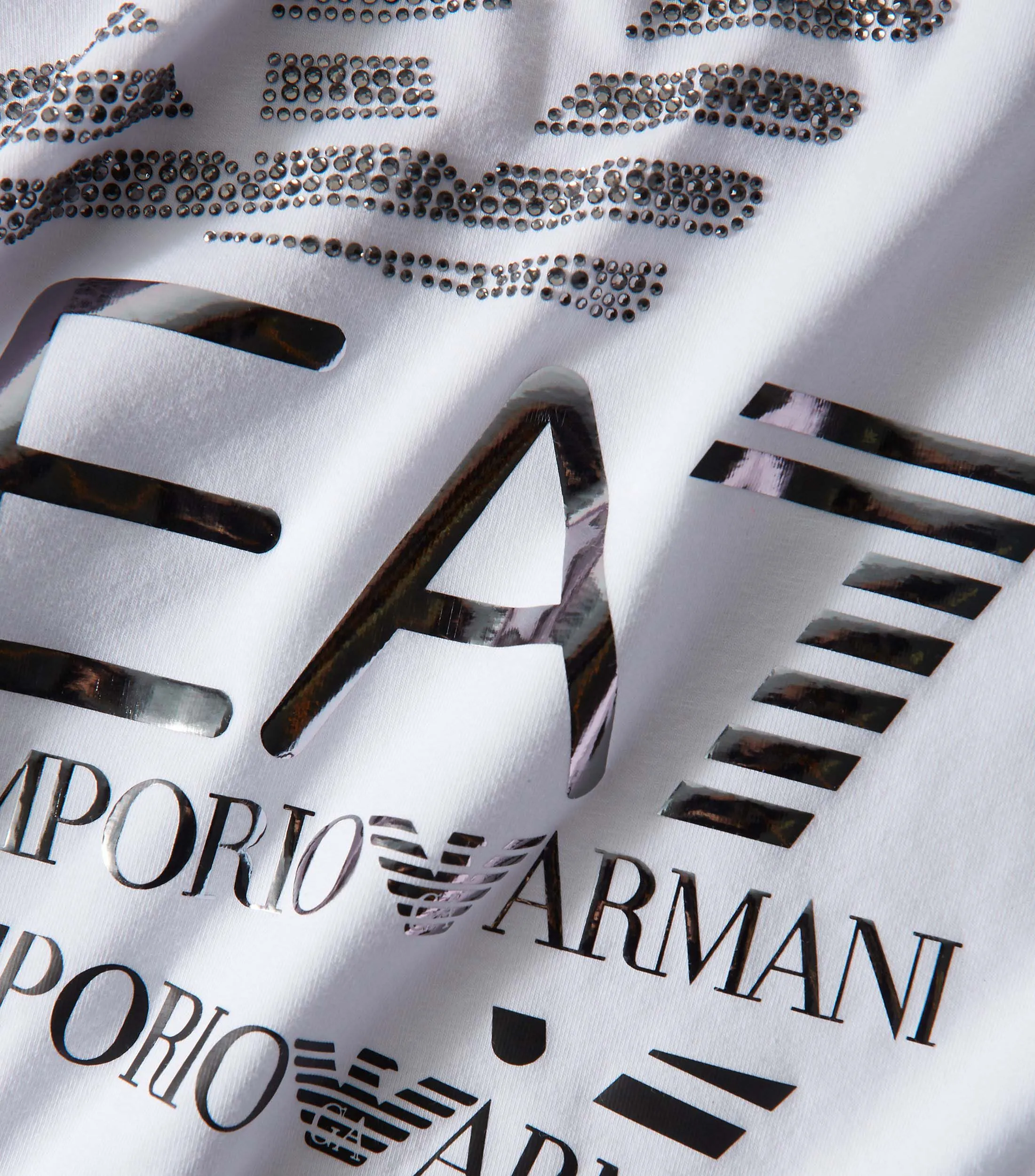 EA7 Emporio Armani Playera de cuello redondo con manga corta estampada Mujer