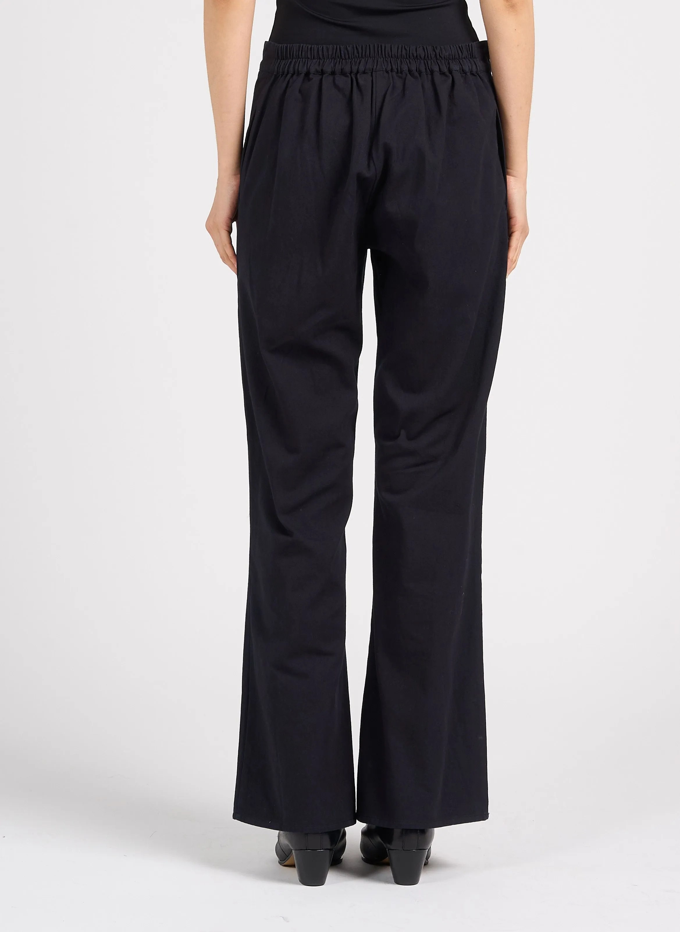 EGO  PANTALóN DE ALGODóN RECTO BORDADO EN NEGRO