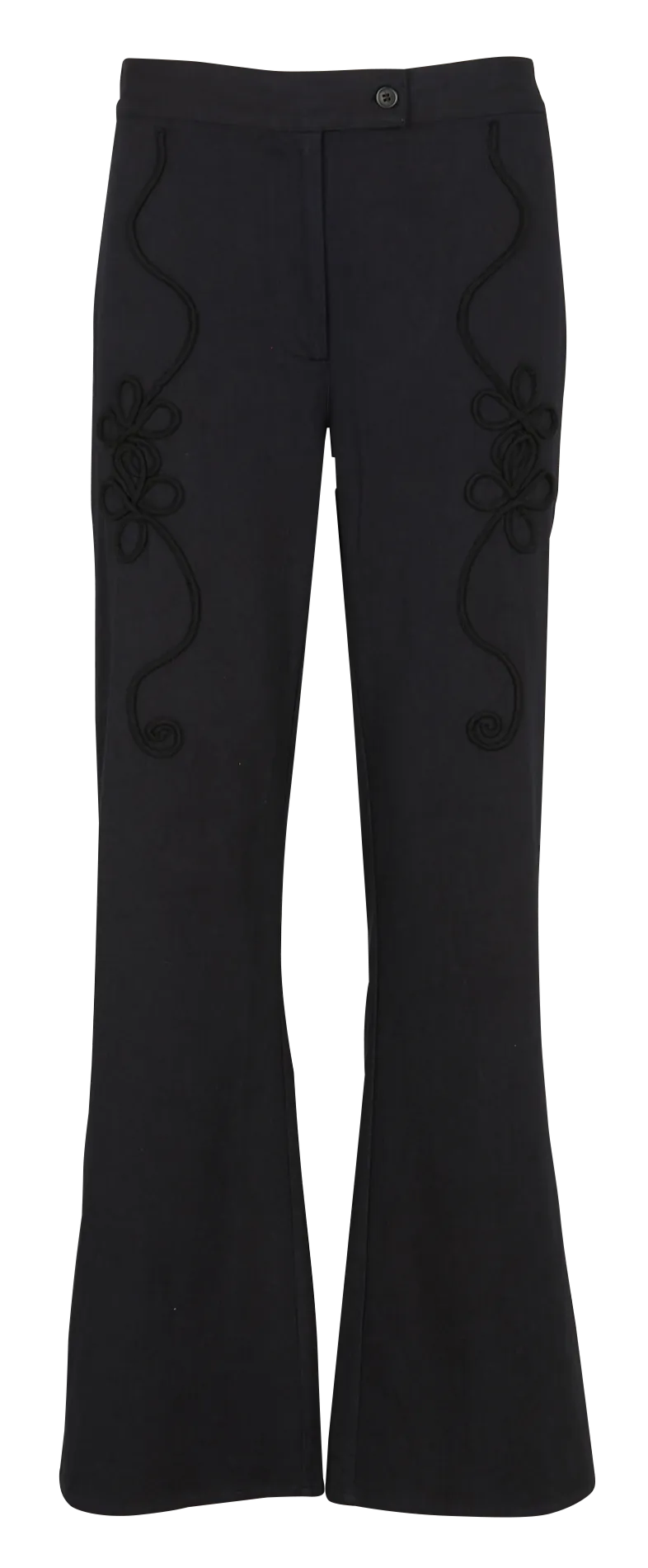 EGO  PANTALóN DE ALGODóN RECTO BORDADO EN NEGRO