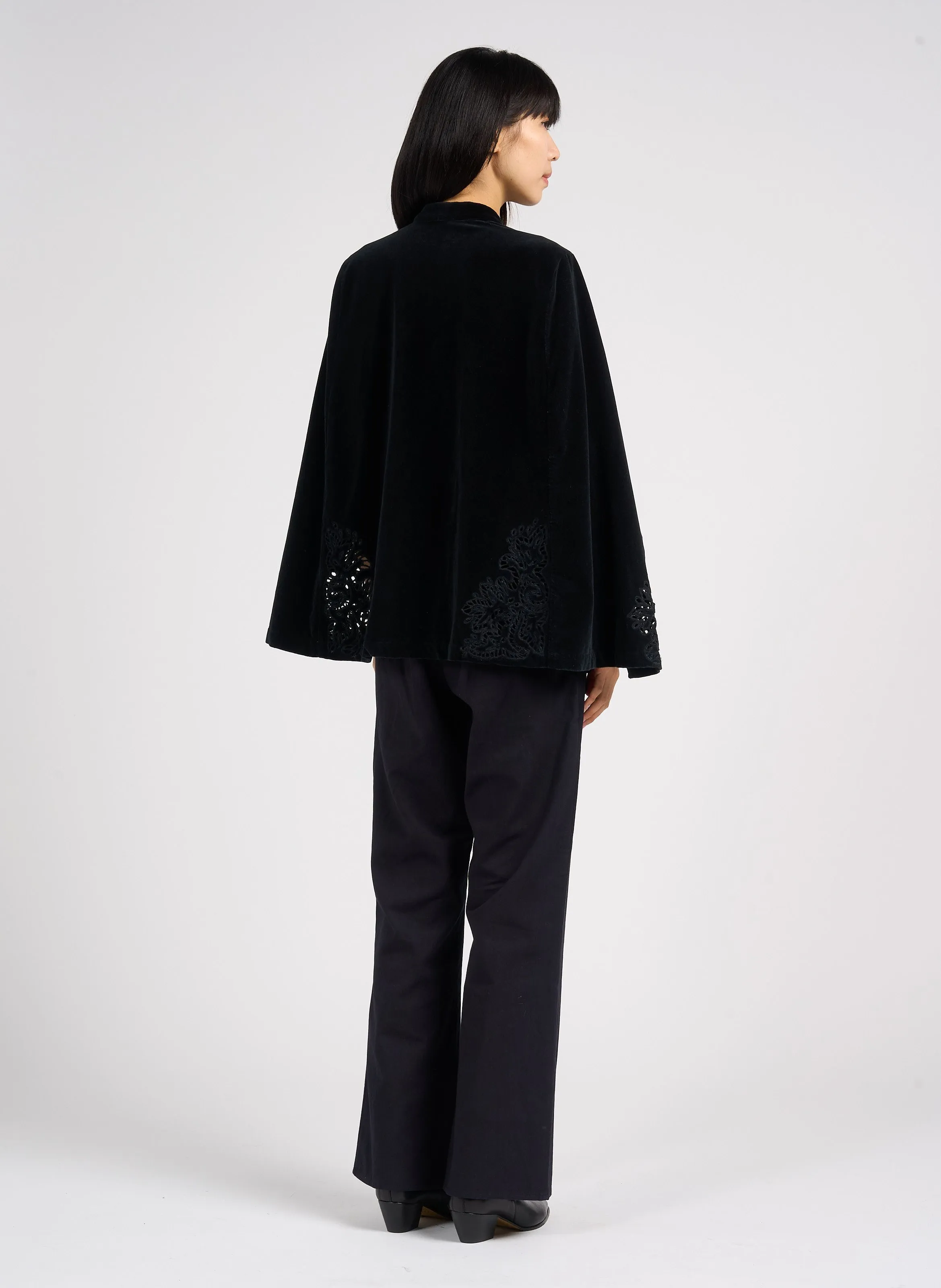 EGO  PANTALóN DE ALGODóN RECTO BORDADO EN NEGRO