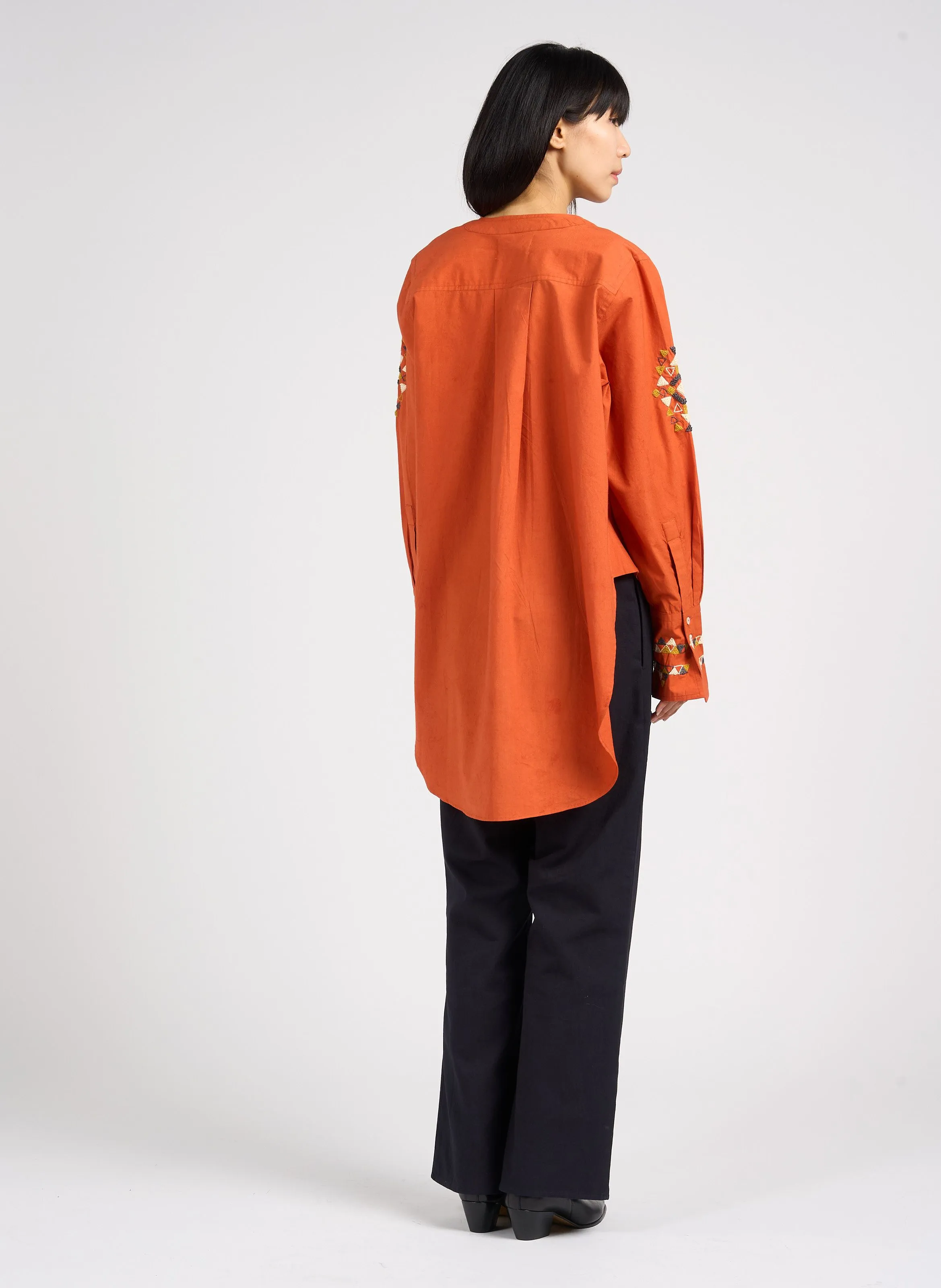 EGO  PANTALóN DE ALGODóN RECTO BORDADO EN NEGRO