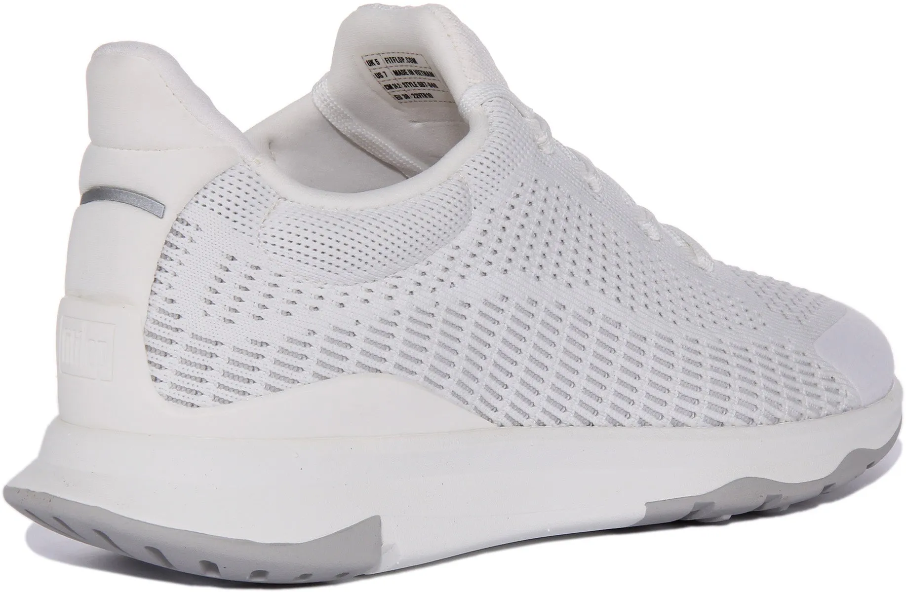 FitFlop Vitamin FFX Zapatillas de punto elástico con cordones para mujer en gris