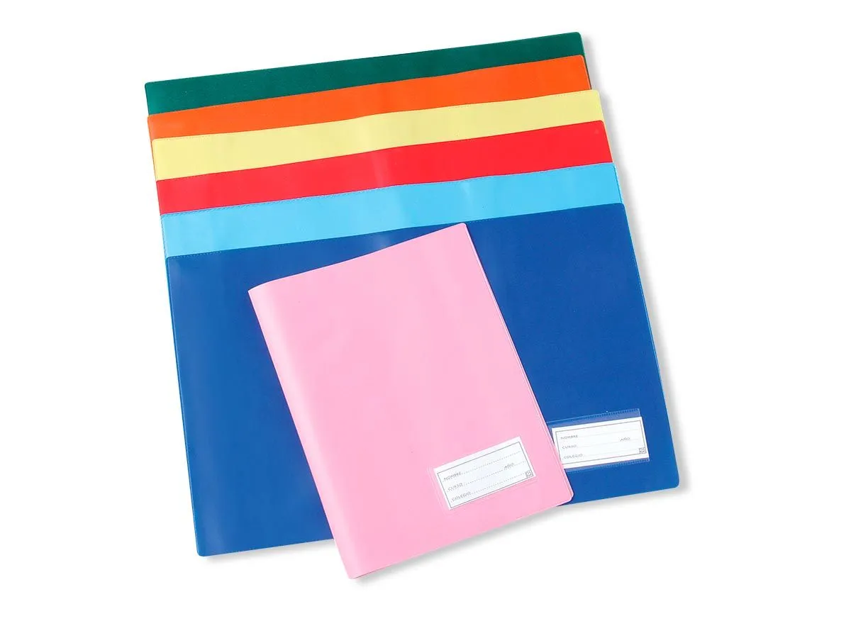 Forro Cuaderno Plastificado Celeste