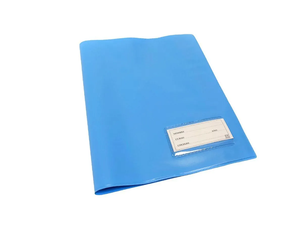 Forro Cuaderno Plastificado Celeste